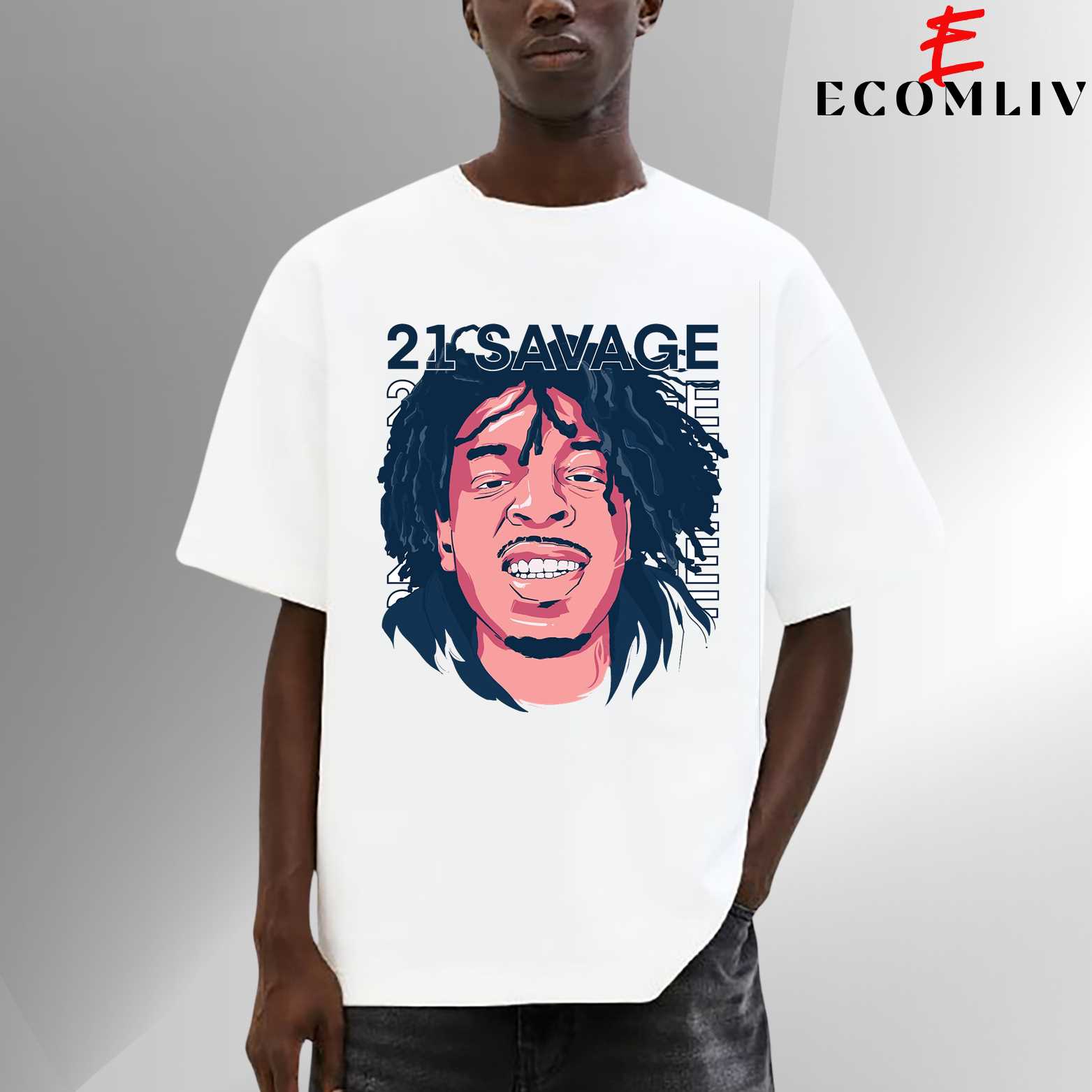 Rapper Face 21 Savage Tee, Urban Hip Hop Unisex Shirt